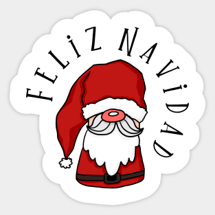 Funny Santa Claus and Feliz Navidad! Sticker